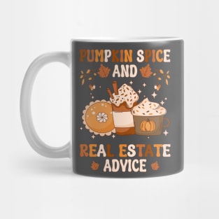 Real Estate Halloween Pumpkin Spice And Real Estate Advice Mug